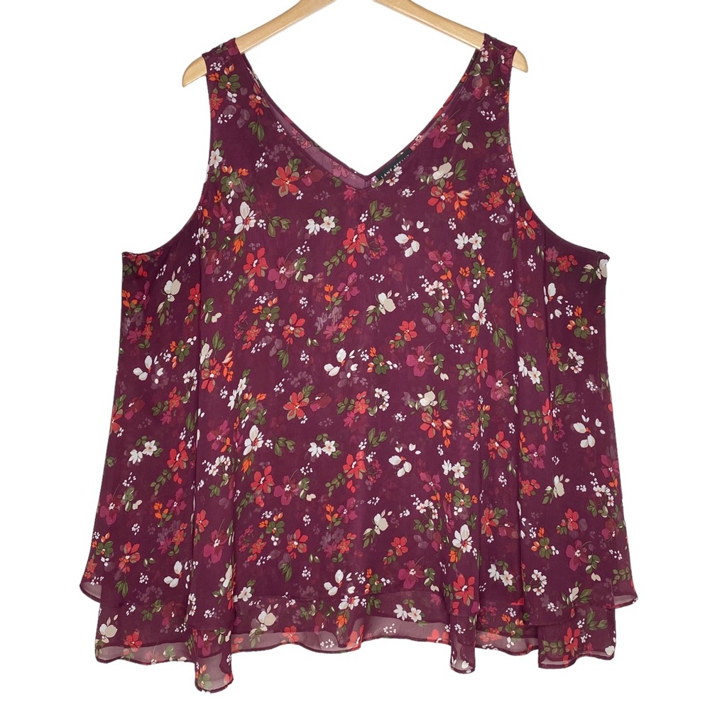 Lane Bryant Swing Sleeveless Double-Layer Shell